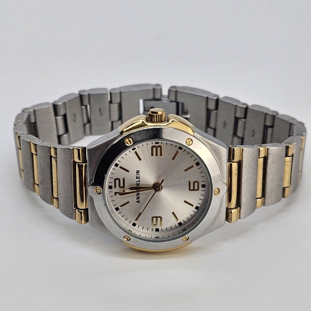 ANNE KLEIN Women's Watch 28MM Gray Dial Gray Gold‎ Bracelet 6" New Battery - Picture 6 of 12